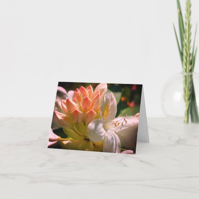 White Azalea Flower Customizable Note Card (Front)