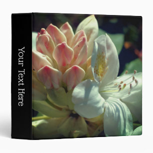 White Azalea Flower Nature Personalized Binder