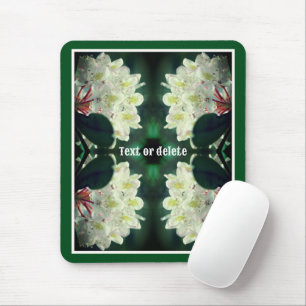 White Azalea Flower With Raindrops Personalized Mouse Pad