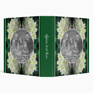 White Azalea Flowers Frame Add Your Photo Binder