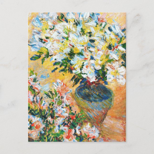 White Azaleas in a Pot, 1885 Claude Monet Postcard (Front)