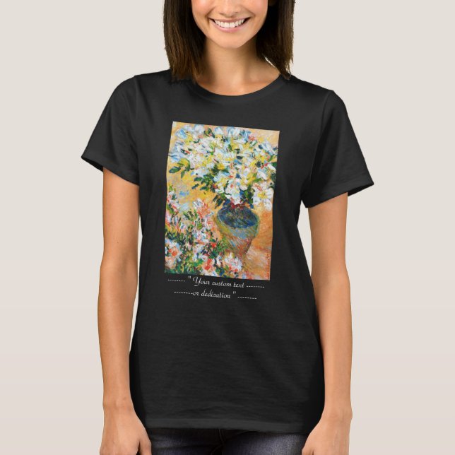White Azaleas in a Pot, 1885 Claude Monet T-Shirt (Front)
