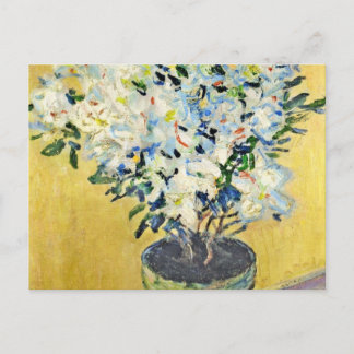 White Azaleas in a Pot -  Claude Monet Postcard