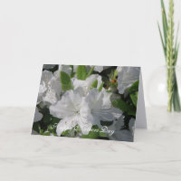 White Azaleas Mothers Day Card