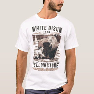 WHITE BABY BISON PROPHECY CALF FROM YELLOWSTONE 4 T-Shirt