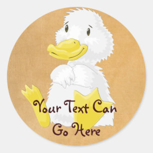 White Baby Duckling Stickers