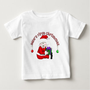 White Baby Elf 1st Christmas T-Shirt