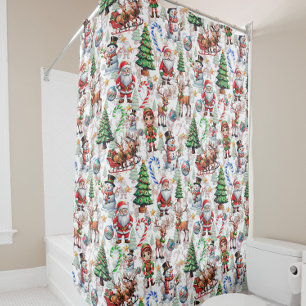 White Background Christmas Decorative Pattern