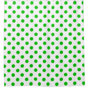 White Background Green Polka Dots