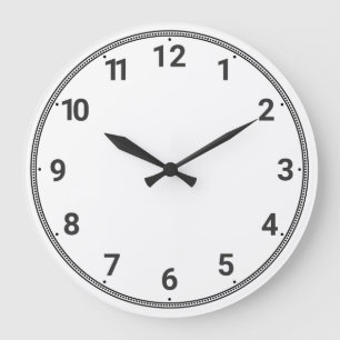 White background large clock