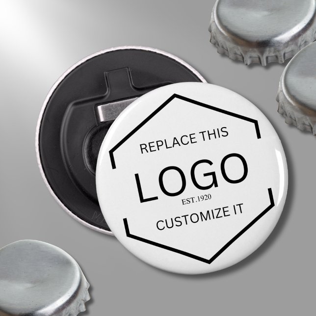White Background Logo Business Promotional Bottle Opener (Creator Uploaded)