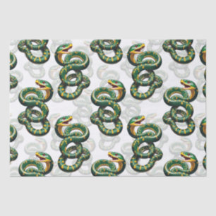 White Background Snake Pattern Design  Tissue Paper