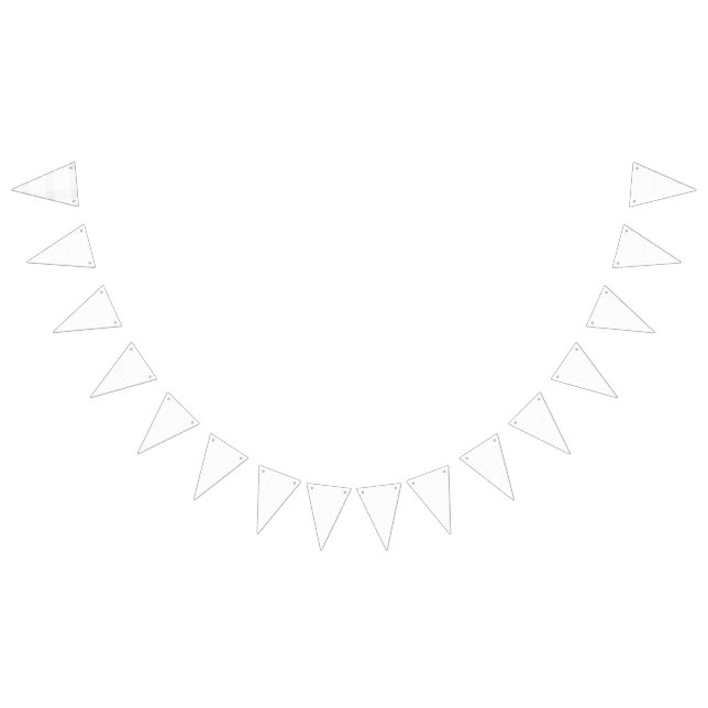 White background with a repeating pattern of small bunting flags (All)