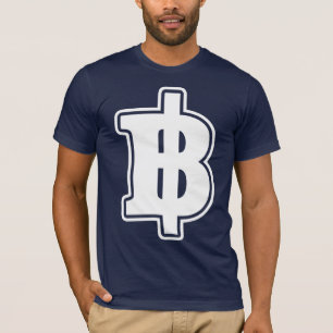 WHITE BAHT SIGN ฿ Thai Money Currency ฿ T-Shirt