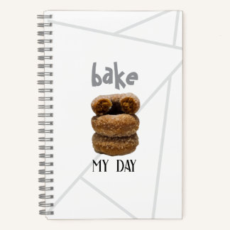White Bake My Day Spiral Notebook