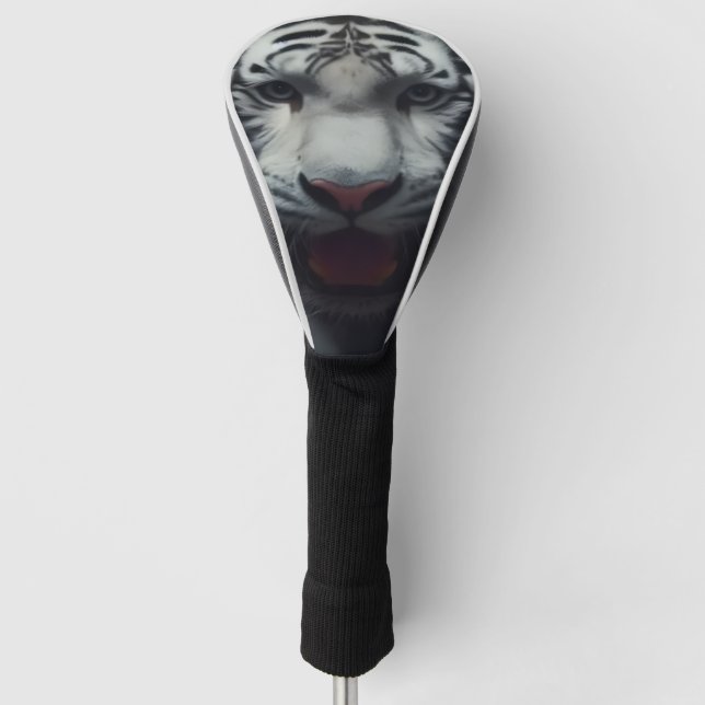 White Bangle Tiger Golf Head Cover (Front)
