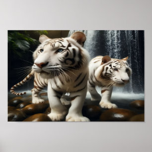 White Bangle Tigers  Poster