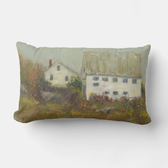 White Barn Lumbar Pillow (Front)
