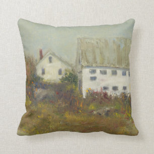 White Barn Throw Pillow