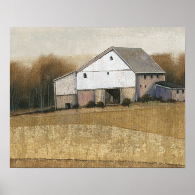 White Barn View Poster (Front)