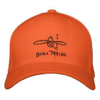 white baseball cap with embroidered bozo texino