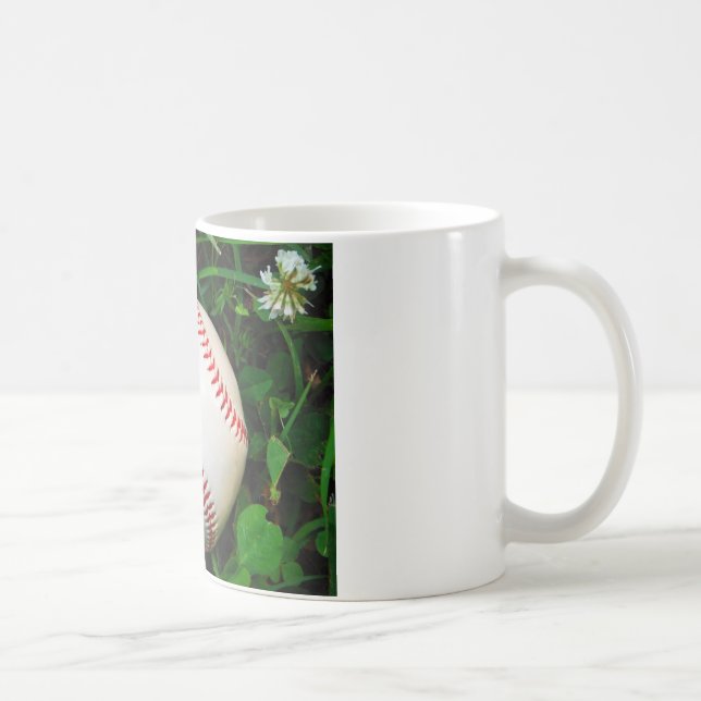 White Baseball with Red Stitching Coffee Mug (Right)