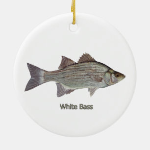 White Bass Ceramic Ornament