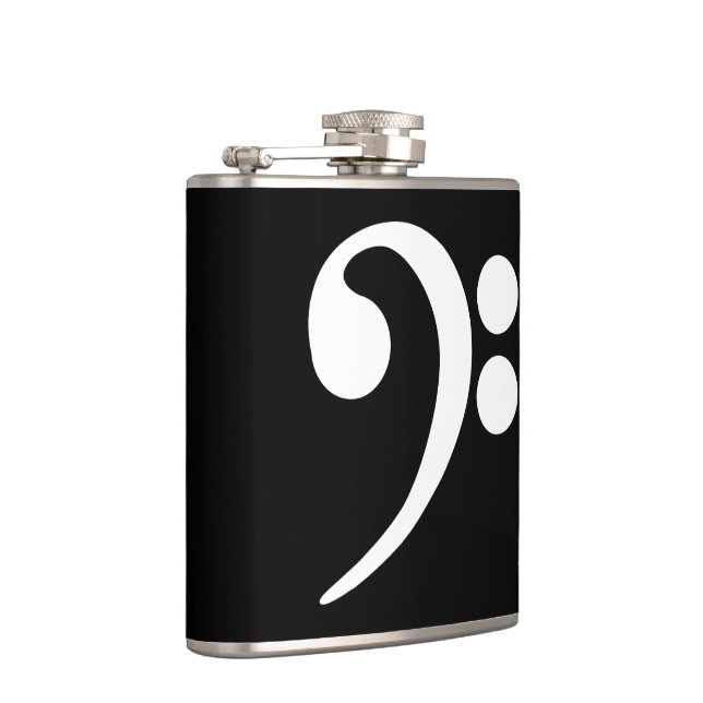 White Bass Clef Hip Flask (Right)