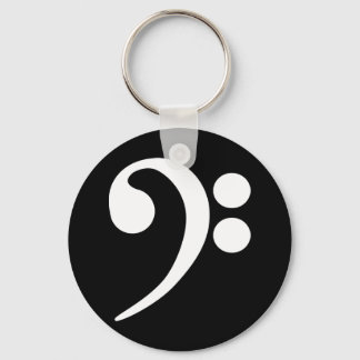 White Bass Clef Keychain