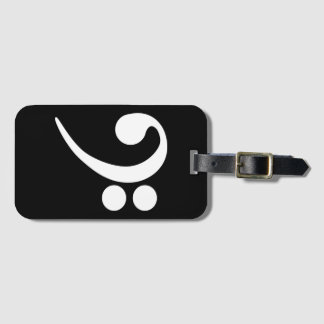 White Bass Clef Luggage Tag