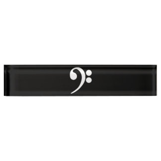 White Bass Clef Nameplate