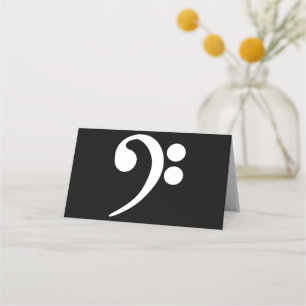 White Bass Clef Place Card