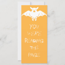 White Bat Bookmark Template
