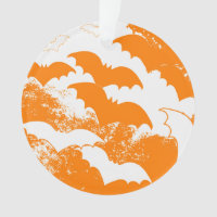 White Bats In Flight Orange