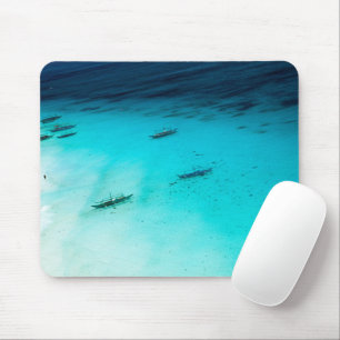 White Beach Mouse Pad