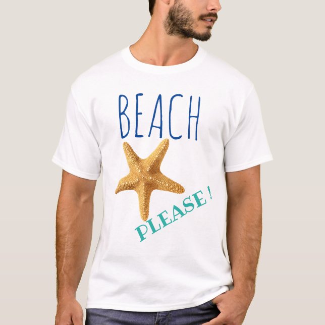 White Beach Please ! Starfish T-Shirt (Front)