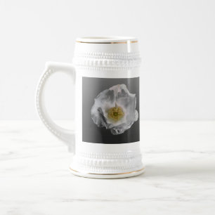 White Beach Rose Stein