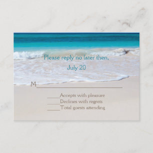 White Beach Wedding RSVP Card