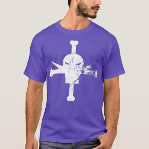 White Beard destroyed White T-Shirt