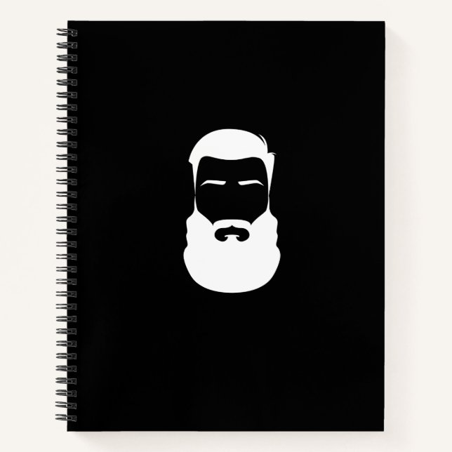White Beard Spiral Notebook  (Front)