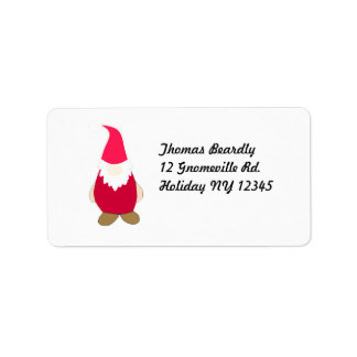White Bearded Gnome Address Label