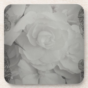 White Begonia Coaster