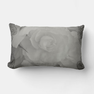 White Begonia Pillow