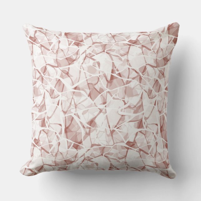 white beige abstract fashionable modern pattern    throw pillow (Front)
