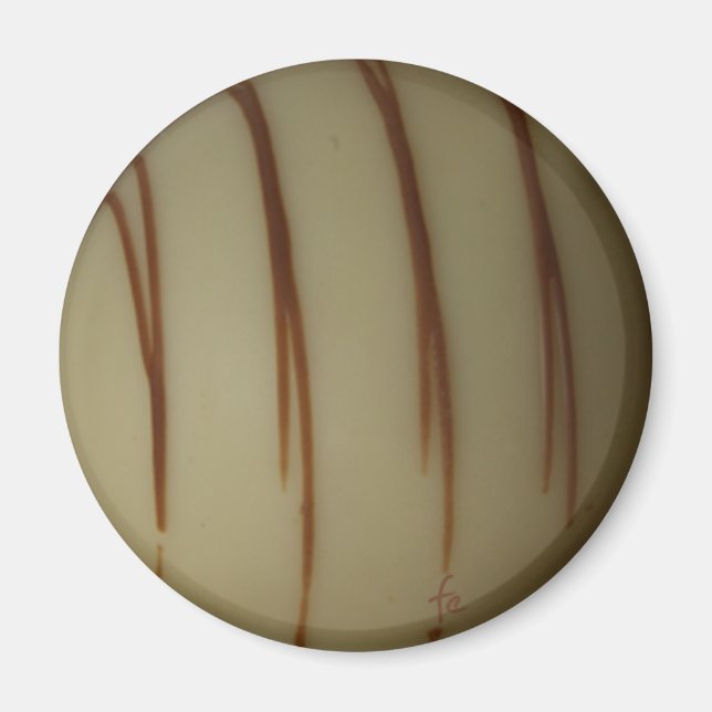 white Belgian chocolate Magnet (Front)