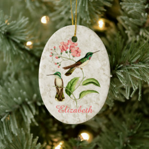White Bellied Hummingbirds Ornament