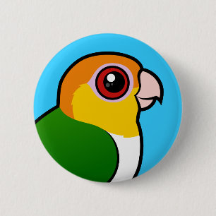 White-bellied Parrot 2 Inch Round Button