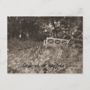White Bench Postcard