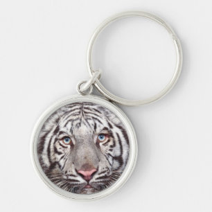 White Bengal Tiger Keychain