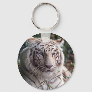 White Bengal Tiger Keychain